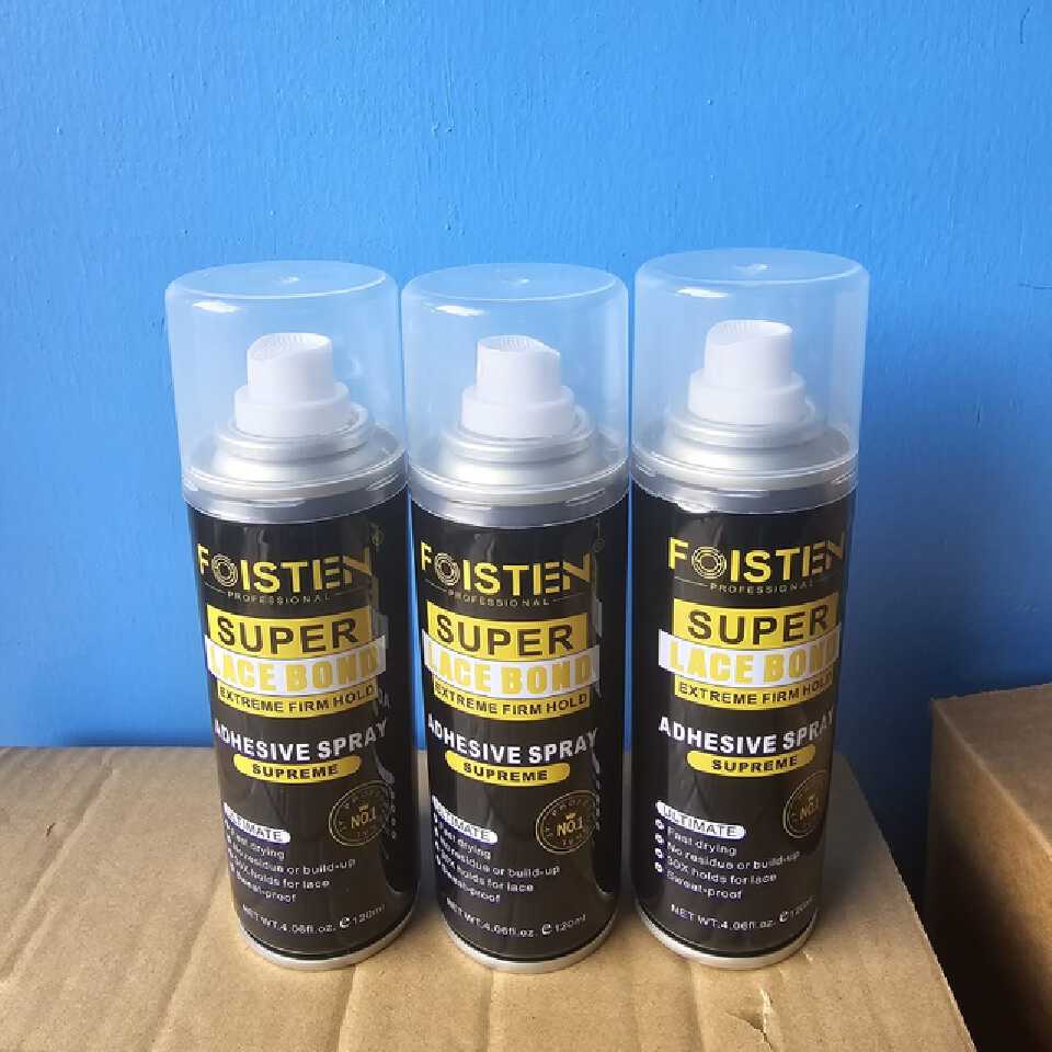 Foisten Super Lace Bond Extreme Firm Hold Adhesive Spray for Lace Front Wigs, Closures & Frontals - Sweat Resistant Quick Dry Invisible Bond No Residue Long Lasting Wig Glue Spray Professional Use