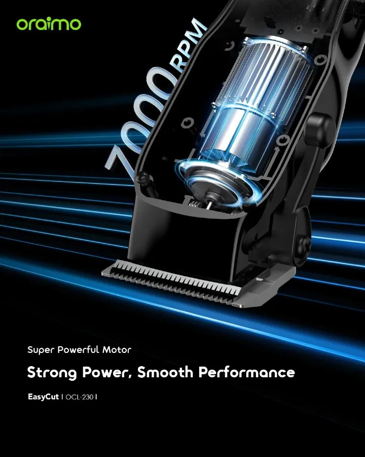 High quality Oraimo OCL-230 EasyCut Super Powerful Adjustable Hair Clipper, Black
