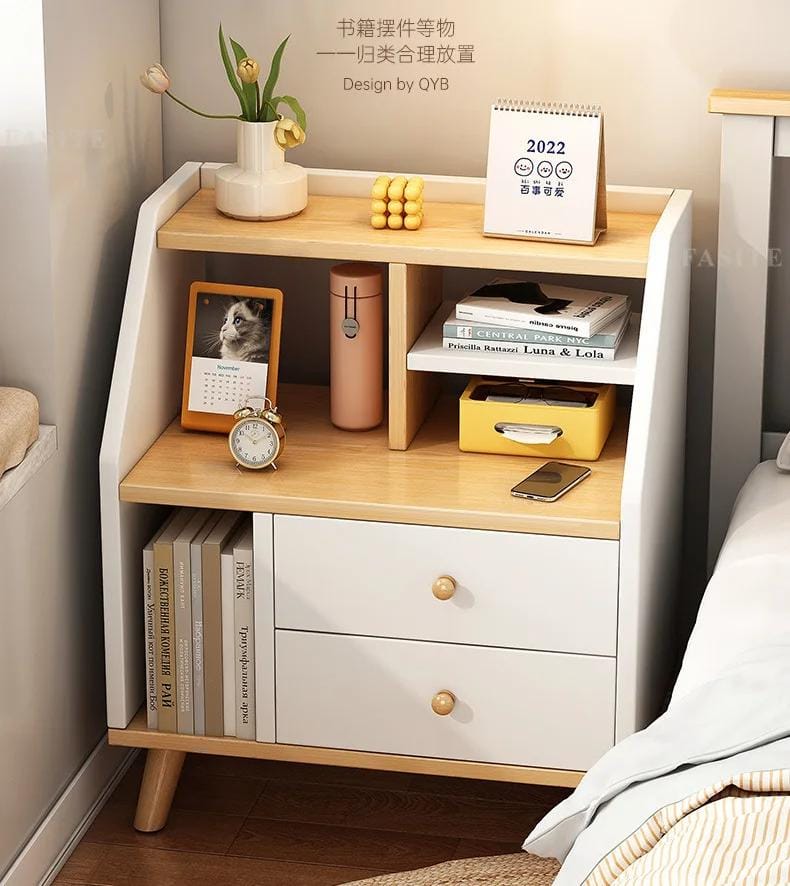 Storage Nordic Nightstand Table Aesthetic Minimal Space Saving Drawers Bedsides Table Small Cute Szafka Nocna Home Furniture