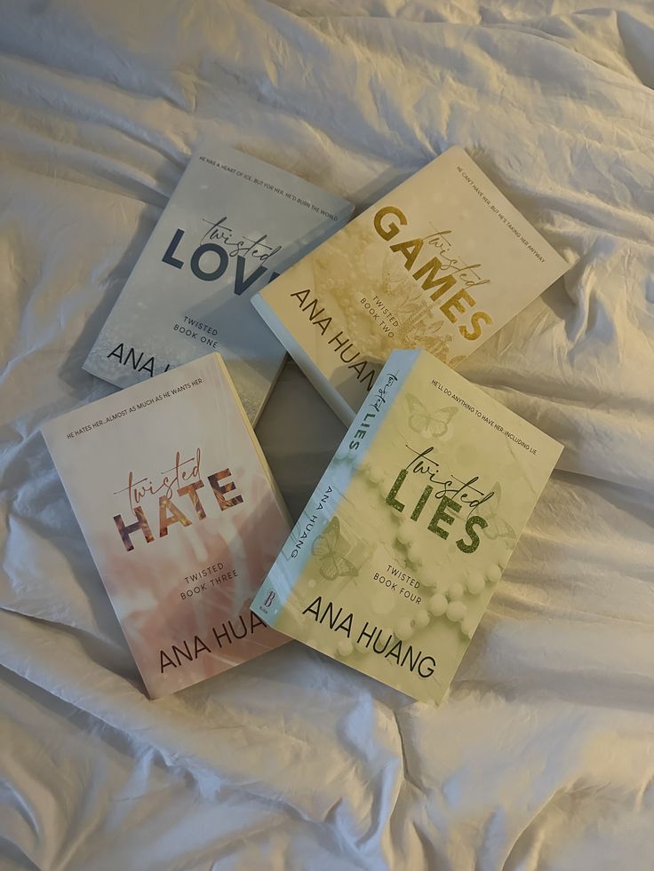1. Twisted Love by Ana Huang 2. Twisted Game by Ana Huang 3. Twisted Hate by Ana Huang 4. Twisted Lies by Ana Huang