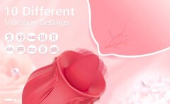 Women Rose Clitoris Sucking Vibrator Nipples Sucker Oral Stimulator Powerful Waterproof Rechargeable Adult Compact Foreplay Sex Toy Mini Massager Gift For Girlfriend Wife