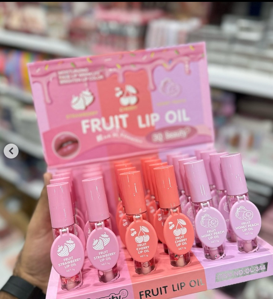 🥰OFFER OFFER🥰3pcs 3Q Beauty Transparent Lip Oil with Mini Mirror – Moisturizing & Glossy Finish 💄