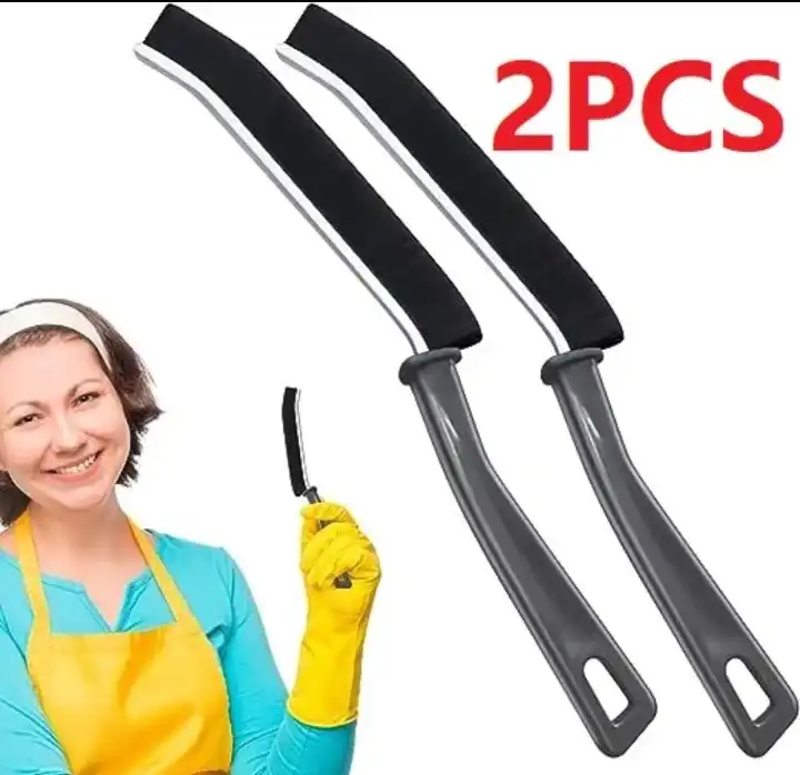 2PCS hard bristled crevice brushes, Multifunctional for Household washroom, Kitchen, Tiles, Window Crevice