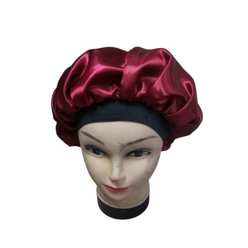 Satin Headscarf Hat Sleeping Bonnet Curly Hair Wrap Silk Cap Fashion Wide Soft Elastic Springy Band Head Scarf Headwear Pure Color Night Sleep Hat Nightcap Head Cover