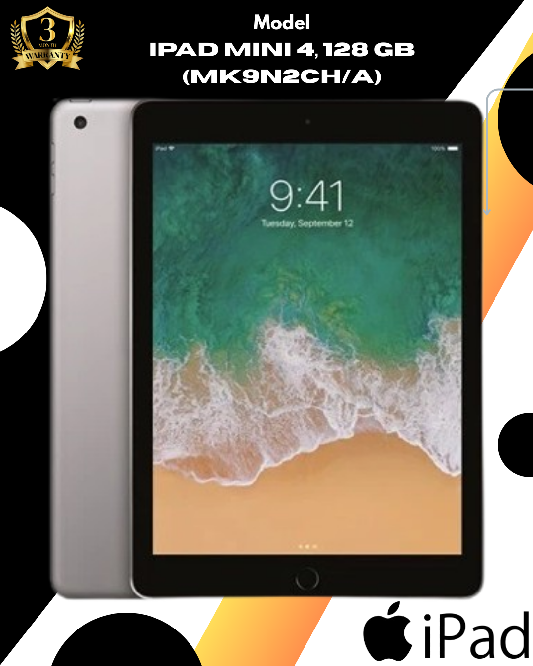 Refurbished Apple iPad Mini 4 – 9.7-Inch Retina Display, 128GB Storage, Wi-Fi Only – Slim, Lightweight & Powerful iOS Tablet for Work, Study, and Entertainment