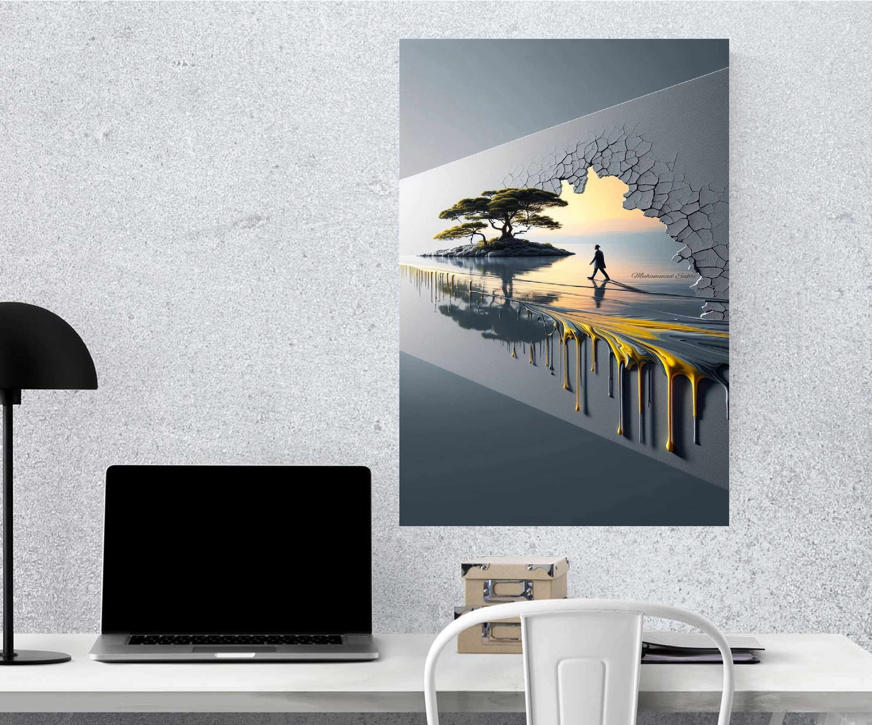 Floating Tree– MORDERN PREMIUM WALL ART/WALL PORTRAITS/WALL MOUNTINGS/WALL STICKERS/WALL MURAL FOR YOUR LIVING ROOM/STAIRWAY DONE ON WOOD MDF BOARD WITH A CLASSY PREMIUM LIPING AND BACK FINISH.