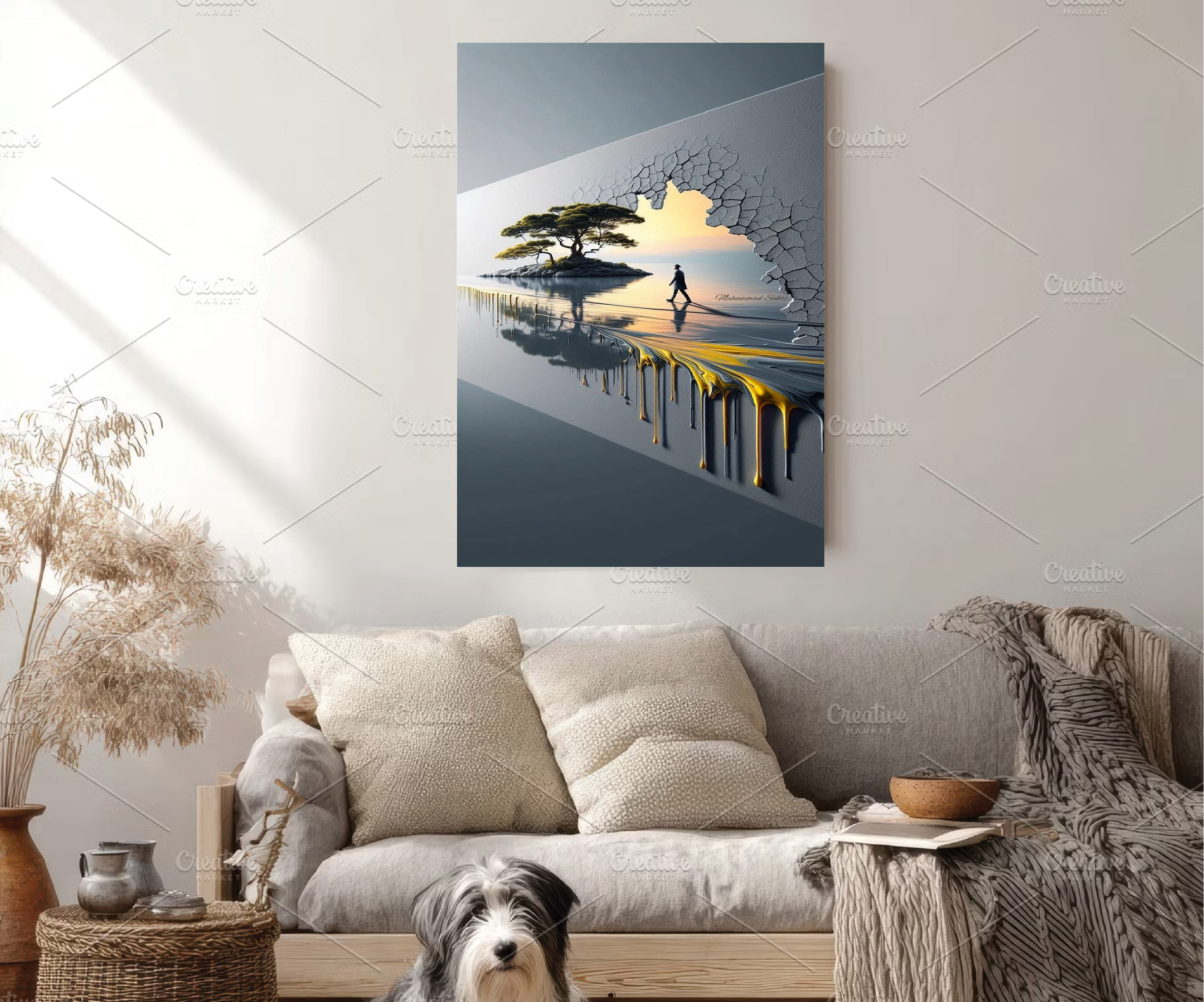 Floating Tree– MORDERN PREMIUM WALL ART/WALL PORTRAITS/WALL MOUNTINGS/WALL STICKERS/WALL MURAL FOR YOUR LIVING ROOM/STAIRWAY DONE ON WOOD MDF BOARD WITH A CLASSY PREMIUM LIPING AND BACK FINISH.