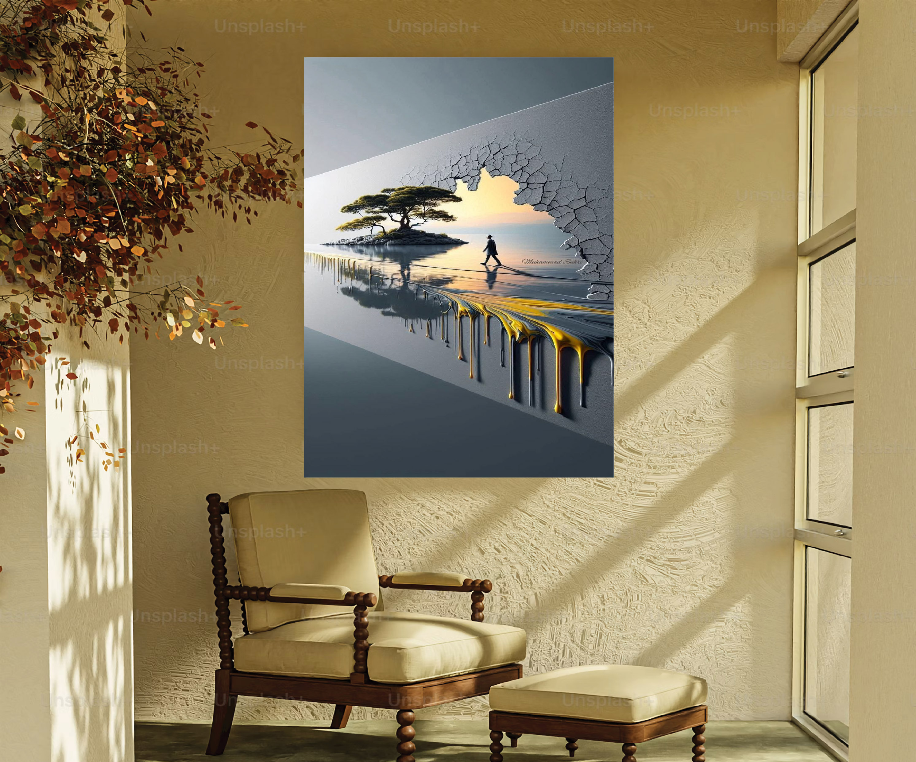 Floating Tree– MORDERN PREMIUM WALL ART/WALL PORTRAITS/WALL MOUNTINGS/WALL STICKERS/WALL MURAL FOR YOUR LIVING ROOM/STAIRWAY DONE ON WOOD MDF BOARD WITH A CLASSY PREMIUM LIPING AND BACK FINISH.
