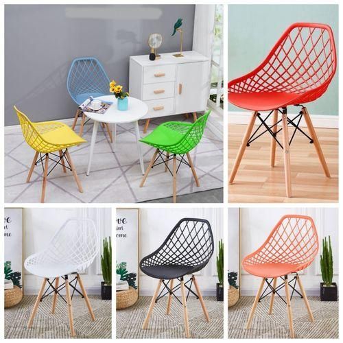 EAMES MODERN PLASTIC CHAIRS WITH WOODEN LEG EAMES CREATIVE HOME AND OFFICE USE EAMES CHAIR (PLEASE NOTE PRICE IS FOR 1 CHAIR)