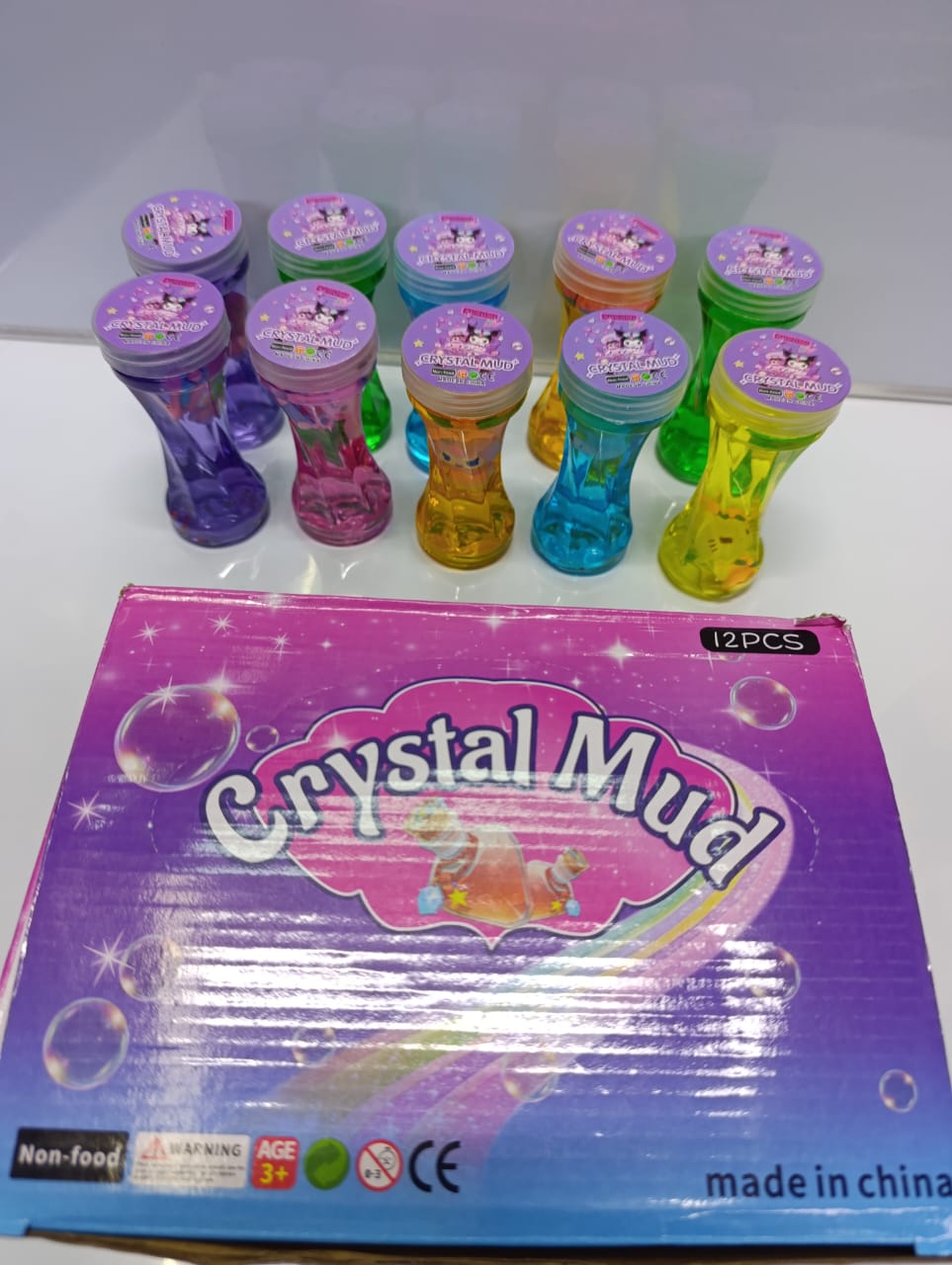 Non-Toxic Crystal Slime Mud – Stretchy Sensory Play Slime for Kids, Creative Fun and Stress Relief