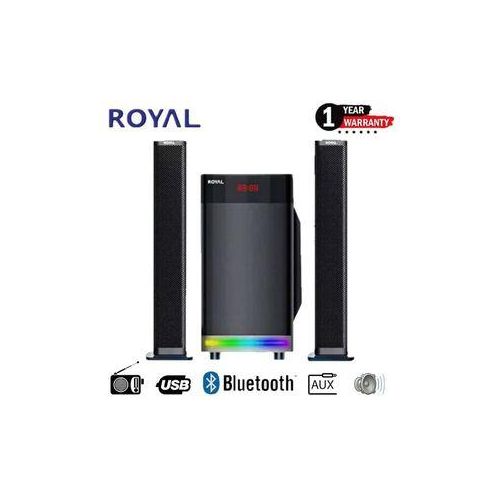 Royal Royal R902 2.1CH Multimedia Speaker System - 65W, Black, Bluetooth, USB/SD