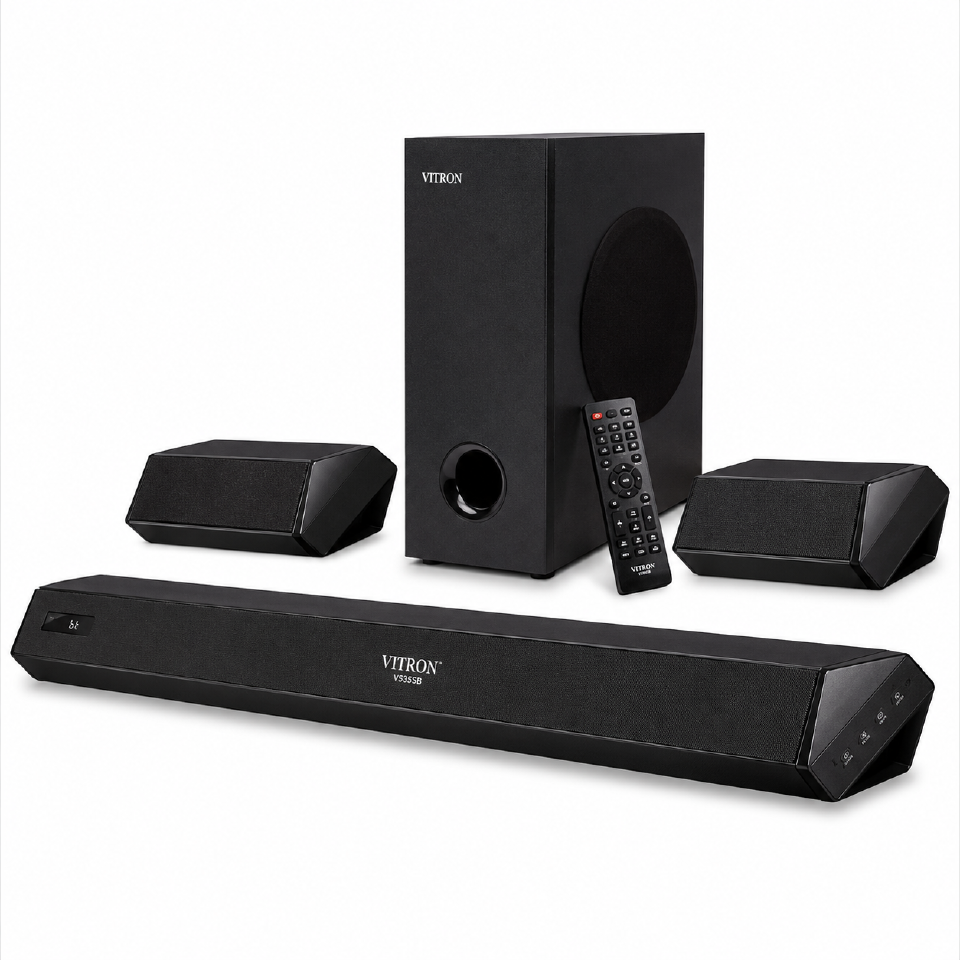 Vitron V535SB 5.1CH Wired Soundbar System 11500W PMPO - HDMI, Bluetooth, USB, AUX, Coaxial, Subwoofer & Satellite Speakers