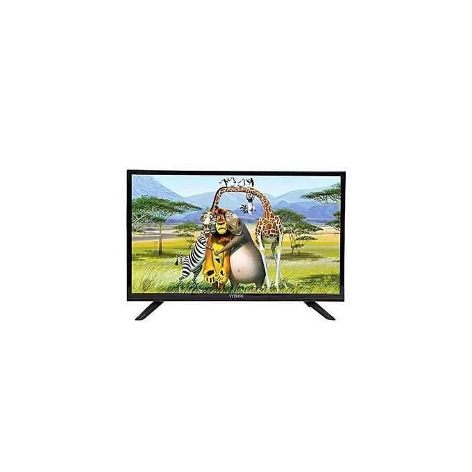 Vitron 24 INCH HTC-2446D Digital LED TV Inbuilt Decoder Television AC/DC - Black