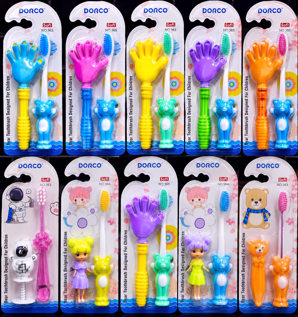 2 in 1Ultra Soft Bristles Toothbrush Easy Grip Handle & Suction Cup Base Teeth Clean 2-12 Years Kid Oral Dental Care Cute Cartoon Prints for Boys and Girls BPA Free