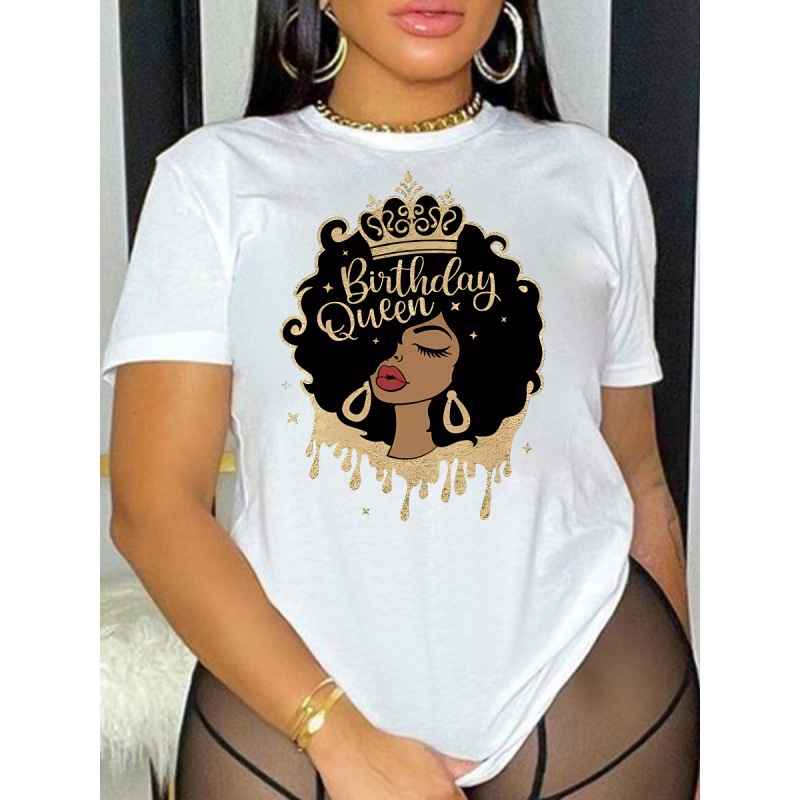 African European American 2026 Spring/Summer New Women's Fashion Unique Style Women's Clothing Digital Printing Round Neck Buttoned Sleeve Blouse  Printing Technique Street Trendy Style