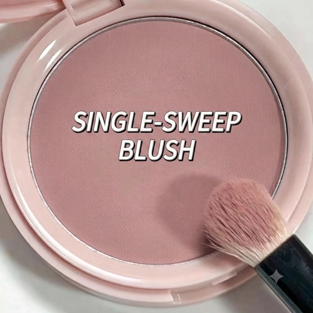 MUGE LEEN Niche Cool-Toned Soft-Focus Blush! Low-Saturation Universal Nude Gray-Pink, Velvet Matte, Long-Lasting, Student-Friendly