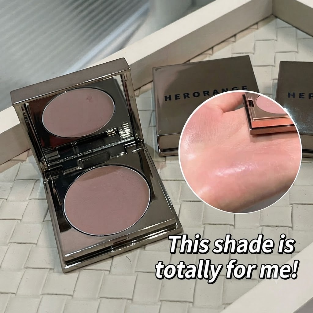 HERORANGE Sweet Cotton Lip Mud: A natural, no-makeup look essential—also doubles as a single-color cream blush that brightens your complexion view 3