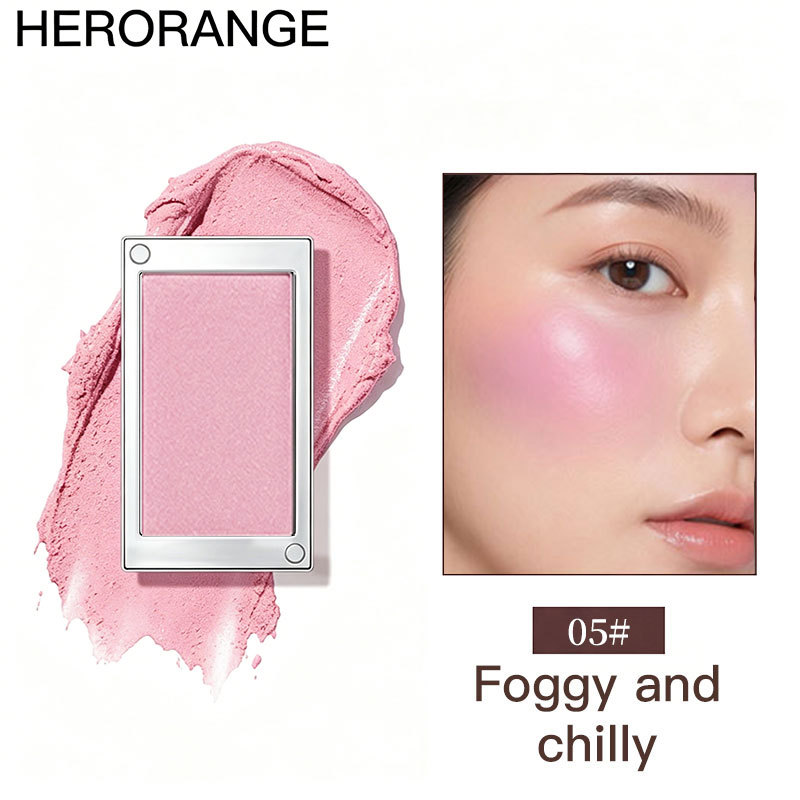 Cross-border best-selling skin-melting delicate blush, lightweight and seamless, anti-caking, vibrant and affordable Korean-style aesthetic blush. view 10