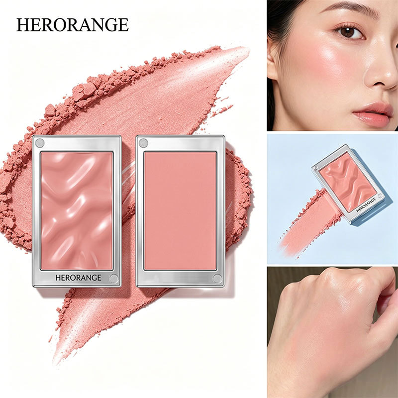 Cross-border best-selling skin-melting delicate blush, lightweight and seamless, anti-caking, vibrant and affordable Korean-style aesthetic blush.