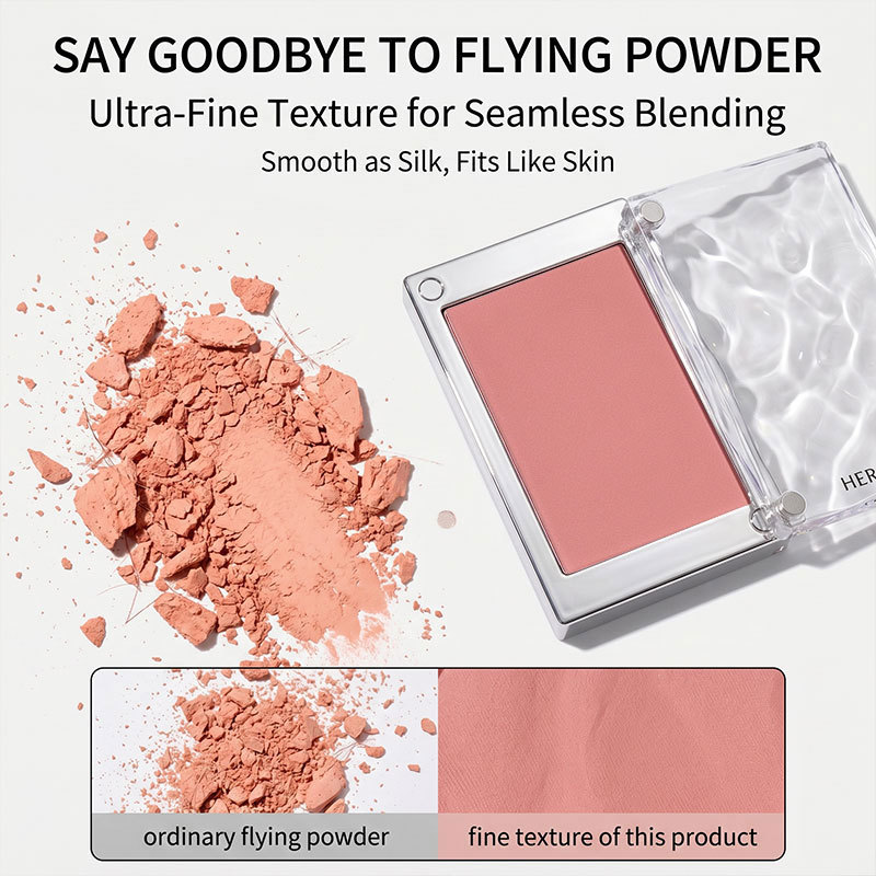 Cross-border best-selling skin-melting delicate blush, lightweight and seamless, anti-caking, vibrant and affordable Korean-style aesthetic blush. view 2