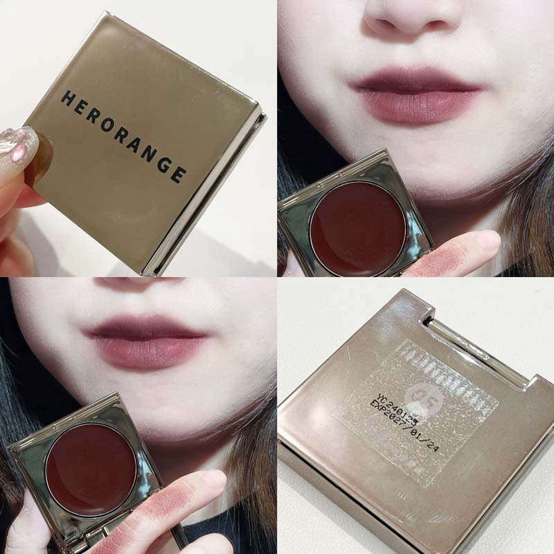 HERORANGE Sweet Cotton Lip Mud: A natural, no-makeup look essential—also doubles as a single-color cream blush that brightens your complexion view 10