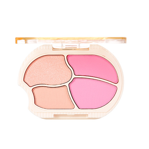 XIXI Lazy Bear 4-Color Blush Palette — Low-Saturation Matte Nude, Natural Contouring & Receding Tone Blush for Beginners. view 5