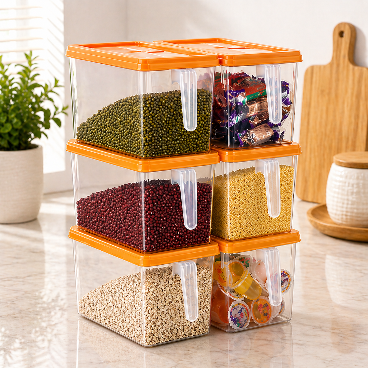 🔥Adix 5L Fridge & Cereal SKY BLUE Storage Container with Handle – Airtight Kitchen Organizer | Clear, stackable containers that keep food protected and accessible.