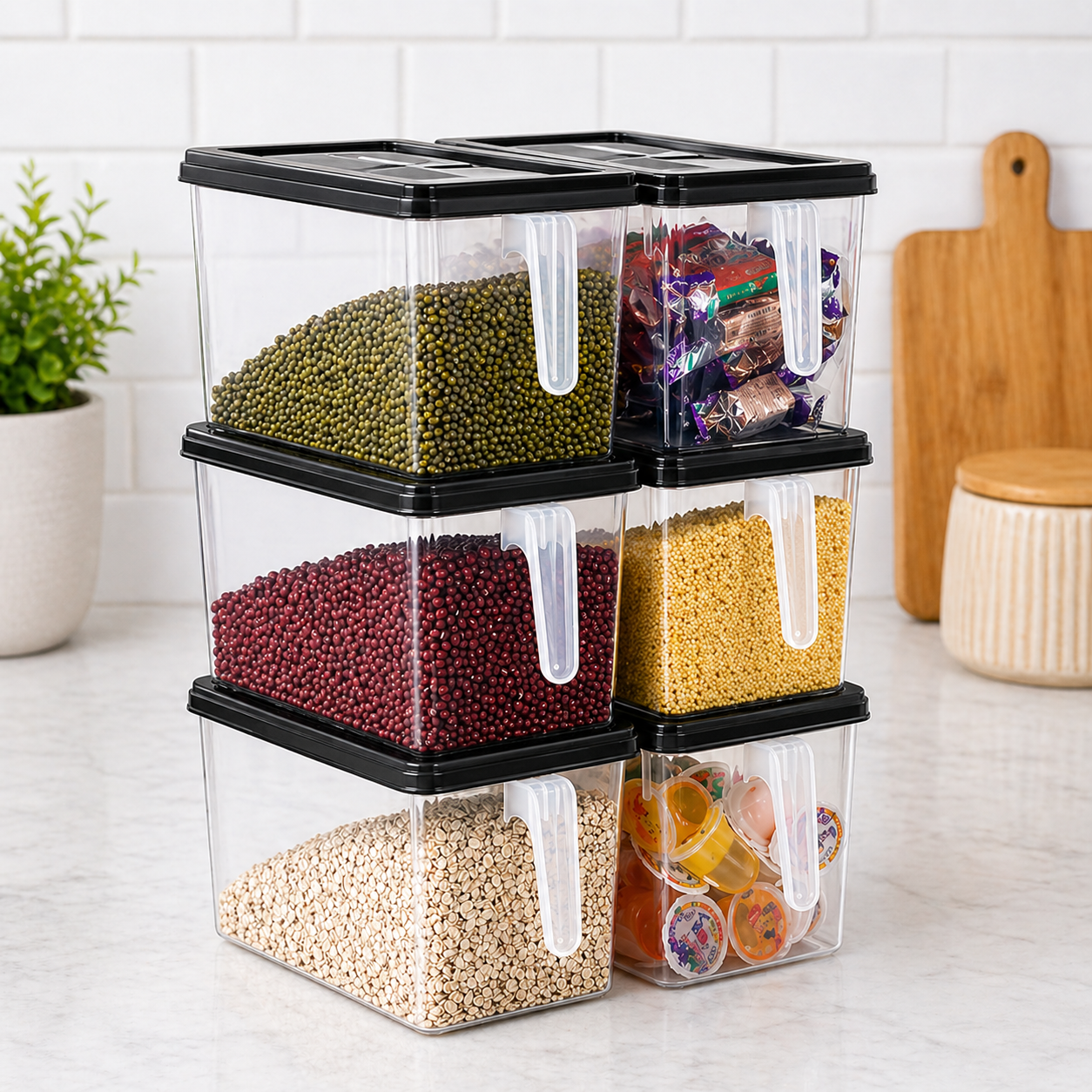 🔥Adix 5L Fridge & Cereal SKY BLUE Storage Container with Handle – Airtight Kitchen Organizer | Clear, stackable containers that keep food protected and accessible.