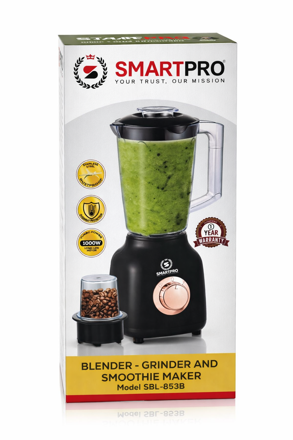 Brand New SmartPro 2 in 1 Combo High Power Commercial Blender & Grinder | Powerful. Versatile. Reliable. | Blend Smooth • Grind Fast • Enjoy More.