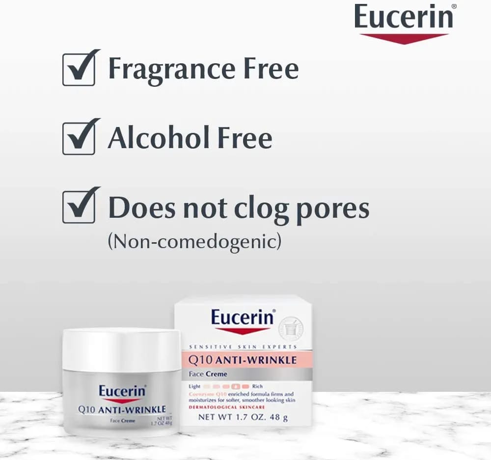 NEW ADVANCED EUCERIN SENSITIVE SKIN EXPERTS Q10 ANTI-WRINKLE FACE CREAM 48G 1.70 OZ