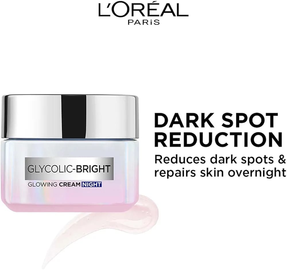 NEW ORIGINAL L'OREAL PARIS GLYCOLIC BRIGHT GLOWING NIGHT CREAM 50ML