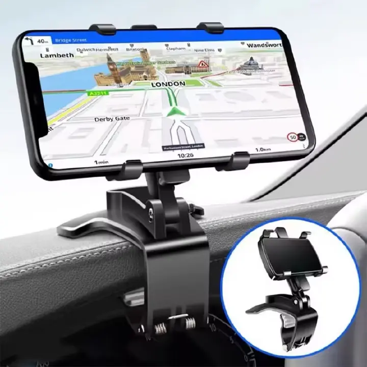 Universal 360 Degree Rotation Car Dashboard Smartphone Bracket Car Clip Mount Dashboard Gps Mobile Car Holder Phone Stand  Car Phone Holder