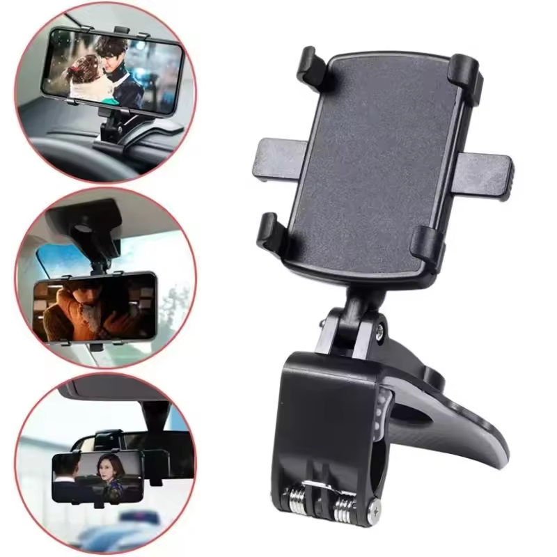 Universal 360 Degree Rotation Car Dashboard Smartphone Bracket Car Clip Mount Dashboard Gps Mobile Car Holder Phone Stand  Car Phone Holder