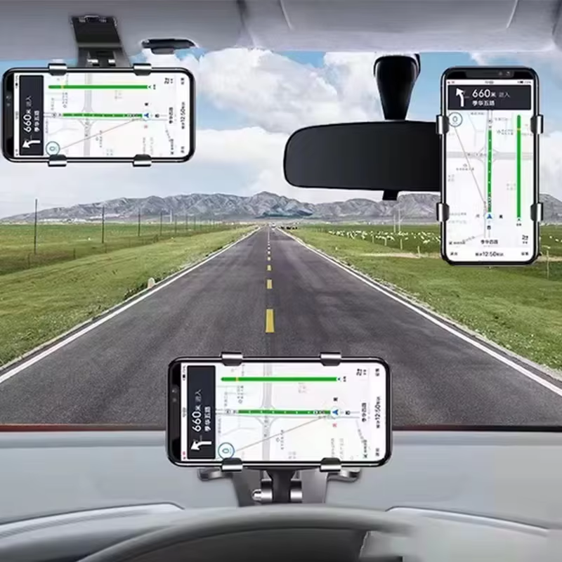Universal 360 Degree Rotation Car Dashboard Smartphone Bracket Car Clip Mount Dashboard Gps Mobile Car Holder Phone Stand  Car Phone Holder
