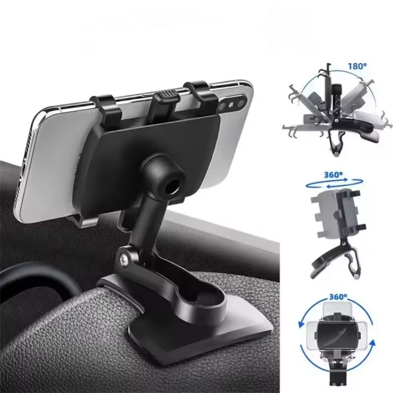 Universal 360 Degree Rotation Car Dashboard Smartphone Bracket Car Clip Mount Dashboard Gps Mobile Car Holder Phone Stand  Car Phone Holder