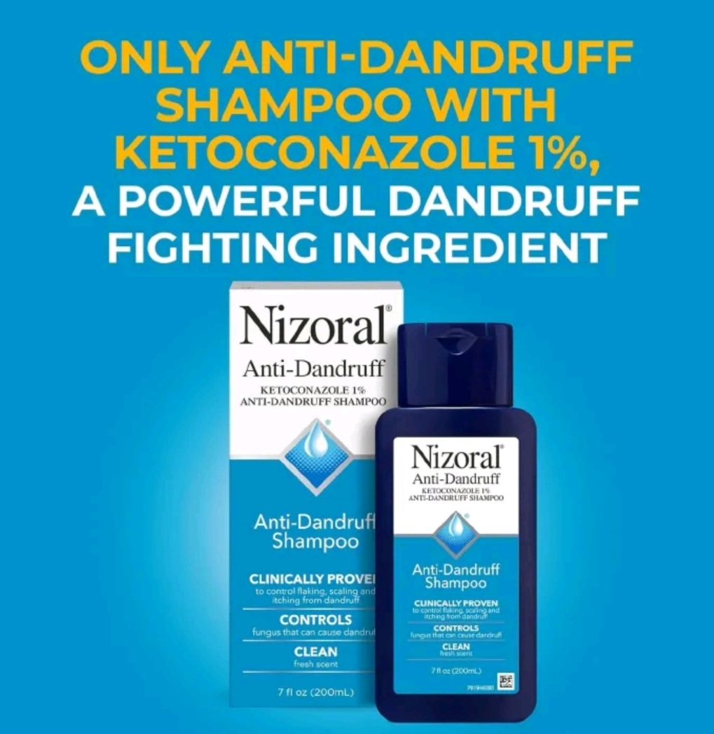Nizoral Anti-Dandruff Shampoo with Ketoconazole 1%, Dry or greasy scaling of the scalp, relieves Scalp redness, itching-Perfect for Dry Flaky and Itchy Scalp,Treatment and Prevention of Dandruff-200ml