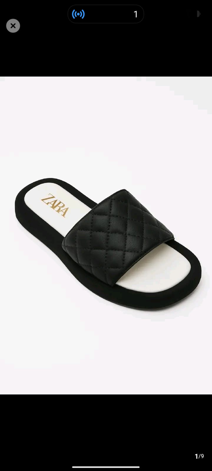 Zara ladies  quilted flat slide  summer sandals
