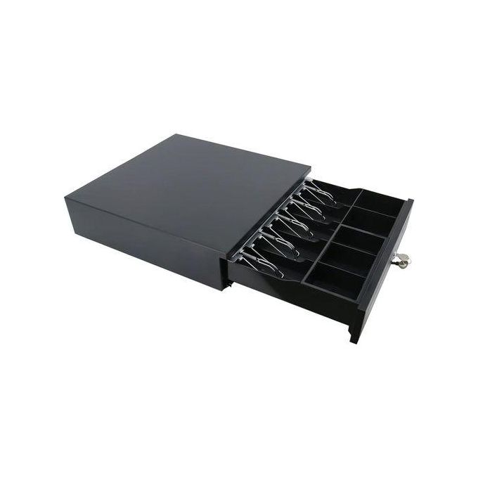 Metal Cash Drawer - 5 Slot, Black, 16.5"x16"x4.3", Secure Locking System for POS, Durable for Retail