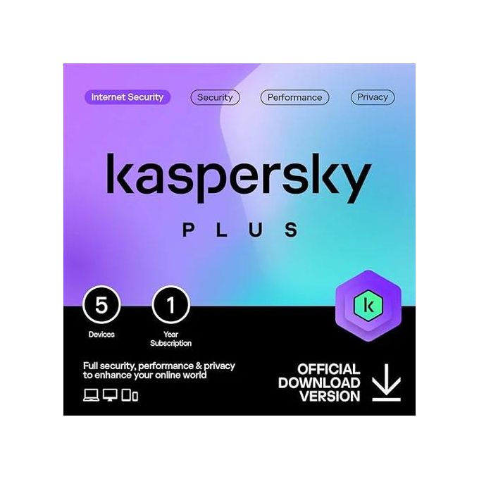 Kaspersky Kaspersky Plus Internet Security - 5 Users, Antivirus & VPN Protection