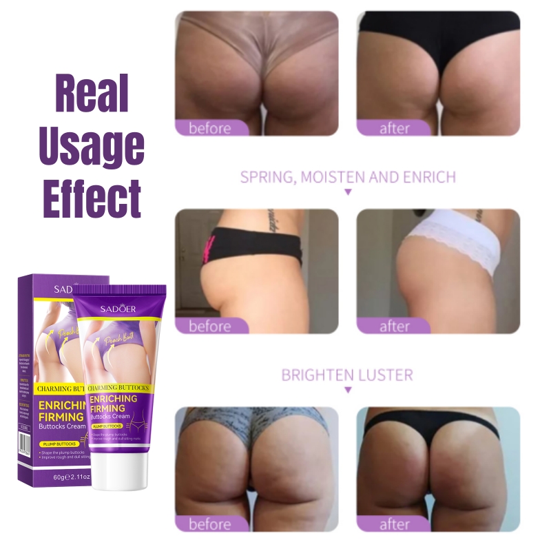 SADOER Plump Tight Hip Cream Butt & Hip Enlargement Oil Hip Lift Gel Buttock Enhancement Cream Lift Firm Hip Plump Buttock Tighten Sagging Skin Boost Elasticity Up Ass Oil Big Butt Booster Cream
