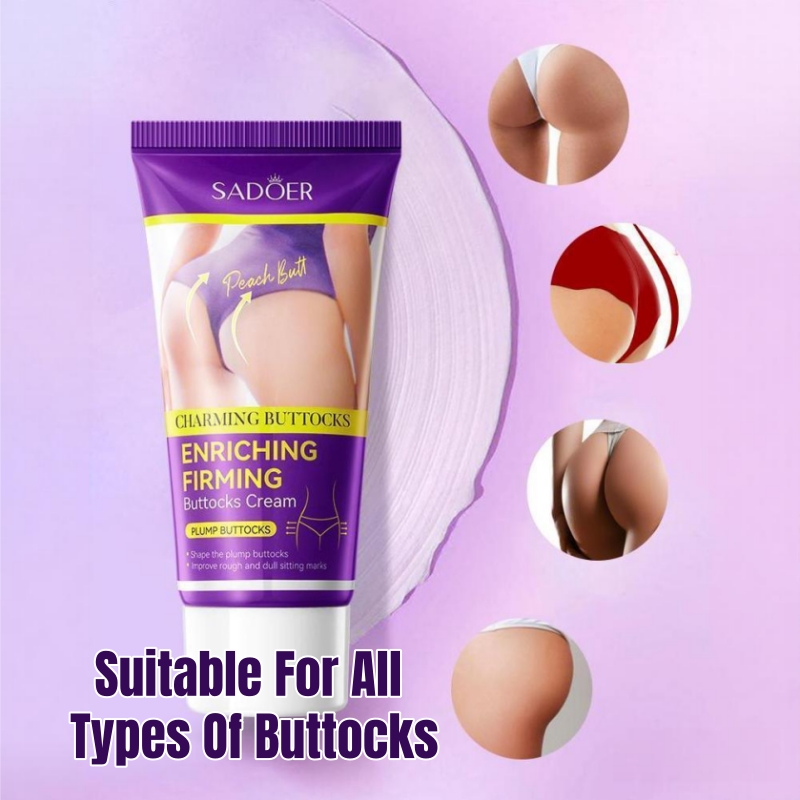 SADOER Plump Tight Hip Cream Butt & Hip Enlargement Oil Hip Lift Gel Buttock Enhancement Cream Lift Firm Hip Plump Buttock Tighten Sagging Skin Boost Elasticity Up Ass Oil Big Butt Booster Cream