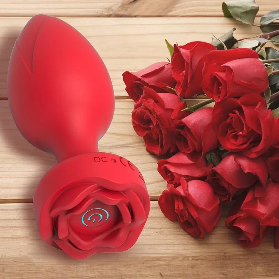 Rose Toy anal vibrator butt plug view 2