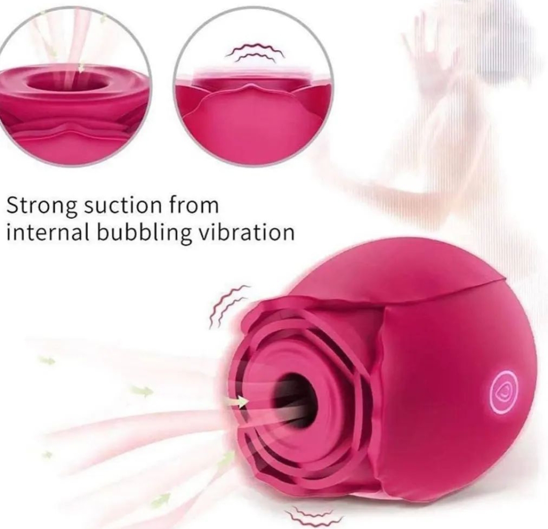 Rose vibrator and clitorial simulator view 2