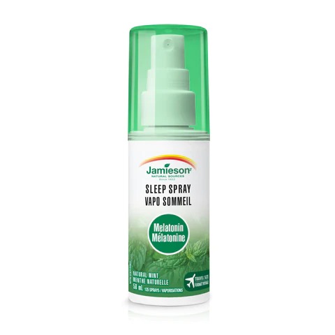 Jamieson Melatonin Sleep Spray Natural Mint 58ML – Fast-Acting Sleep Aid (1mg per Spray)
