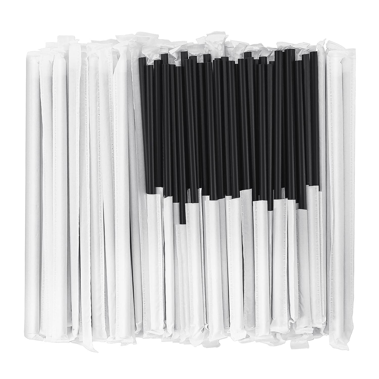 150 BPA-Free Black Plastic Drinking Straws - Eco-Friendly Party Supplies