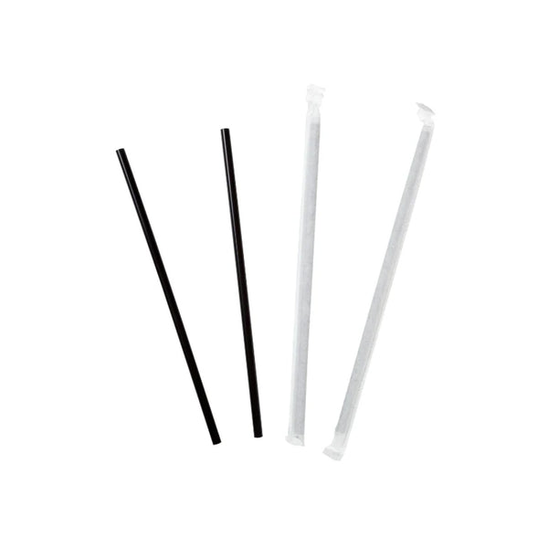 150 BPA-Free Black Plastic Drinking Straws - Eco-Friendly Party Supplies