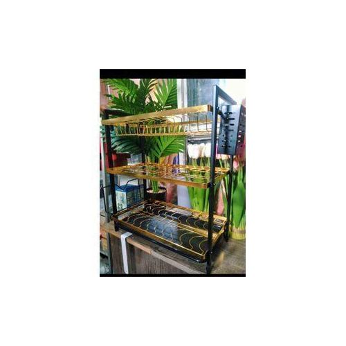 Heavy Duty -3 Tier Metallic Dishrack And Kitchen Organizer-carbon coated
