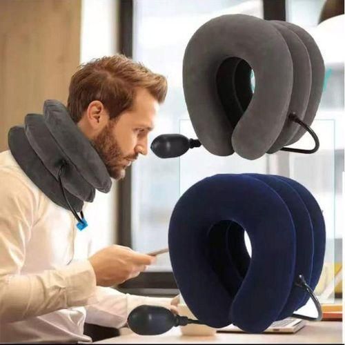 Ergonomic Cervical Neck Traction Pillow - Lightweight & Portable