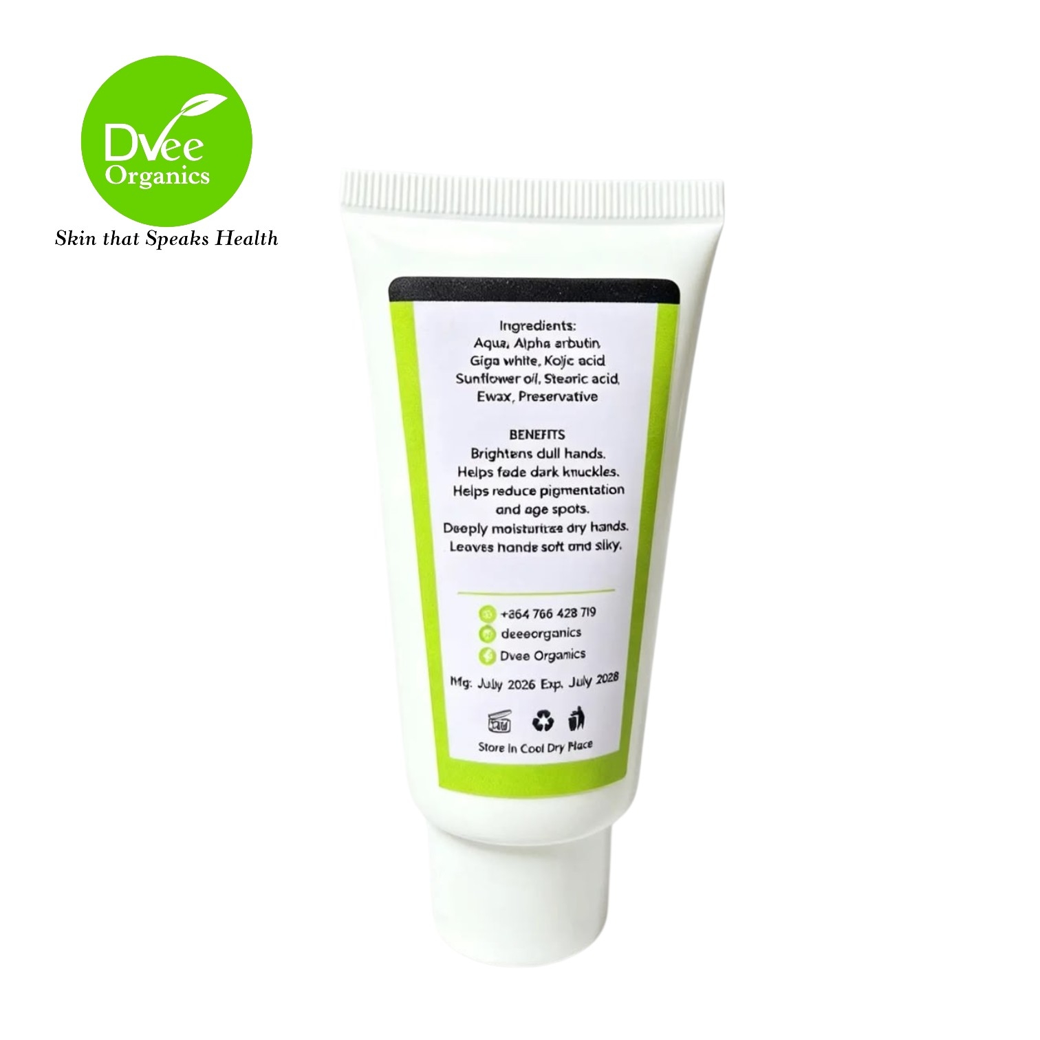 Dvee Organics Brightening Hand Cream