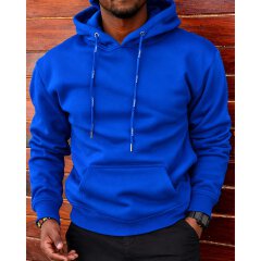 Men's Plain Fleece Drawstring Hoodie - Thick Fleece Lined Hooded Pullover Sweater, Cozy Cold Weather Casual Hoodie, Gents Streetwear Top, Unisex Hoodies & Sweatshirts, Men's Fashion Clothing